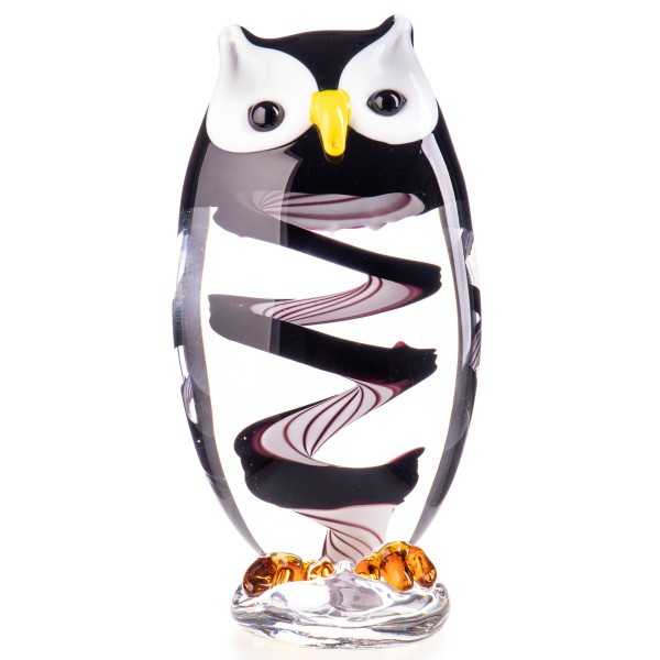 [LA-62827] Skulptur Figur Eule Uhu Glas Murano-Stil #62827
