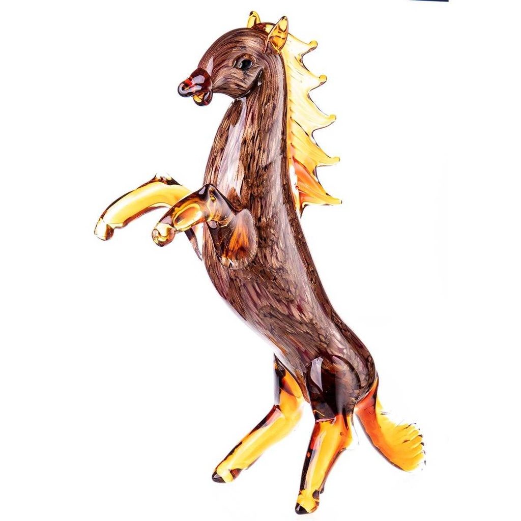 [LA-62833] Skulptur Figur Glas Pferd Murano-Stil