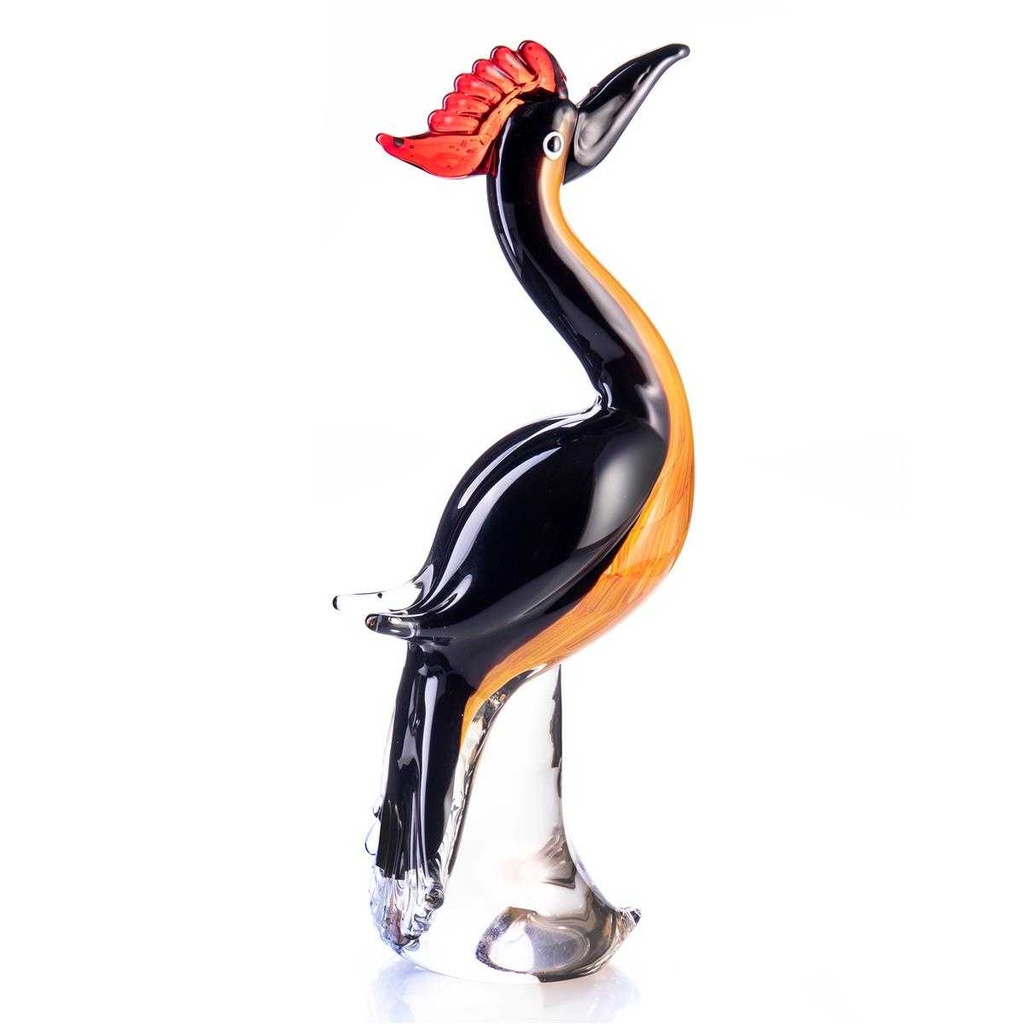 [LA-62861] Skulptur Figur Kranich Glas Murano-Stil