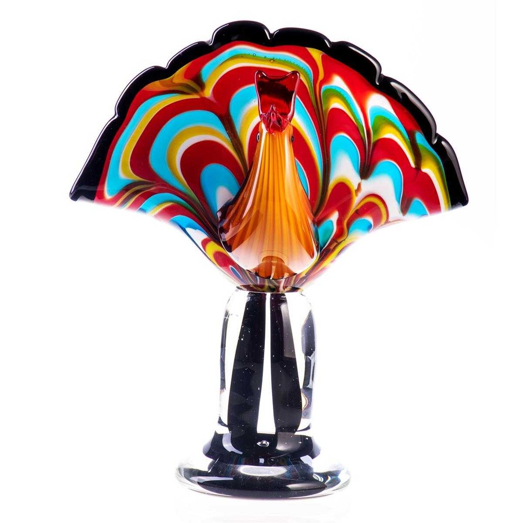 [LA-62913] Schale Glas Pfau Murano-Stil