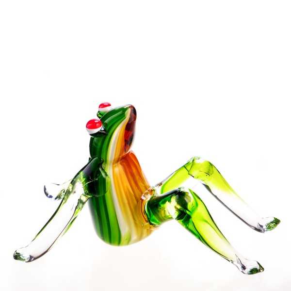 [LA-62923] Skulptur Glas Frosch Murano-Stil #62923