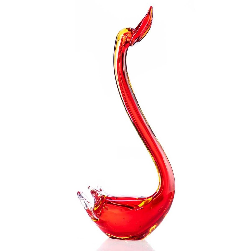 [LA-62954] Skulptur Figur Schwan Glas Murano-Stil #62954