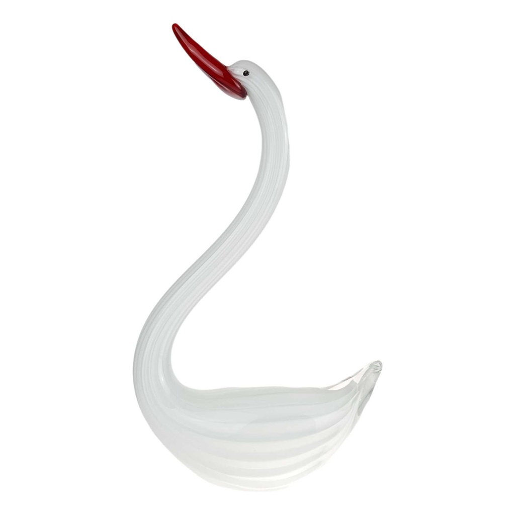 [LA-62957] Skulptur Figur Schwan Glas Murano-Stil #62957