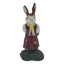 Figur Skulptur Gusseisen Hase mit Korb #63023