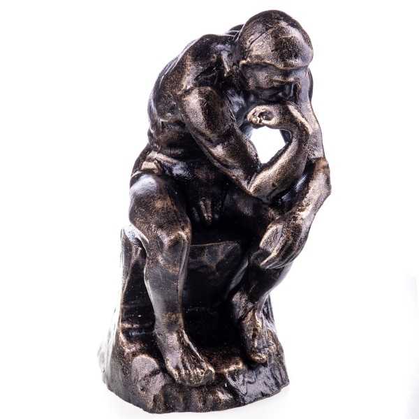 [LA-63034] Skulptur Figur Gusseisen Der Denker