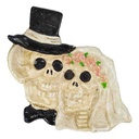 Figur Skulptur Gusseisen Schale Skelett Hochzeitspaar #63043