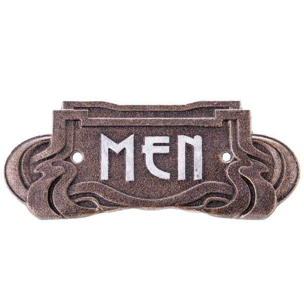 [LA-63093] Wandschild Türschild Jugendstil Gusseisen Men #63093