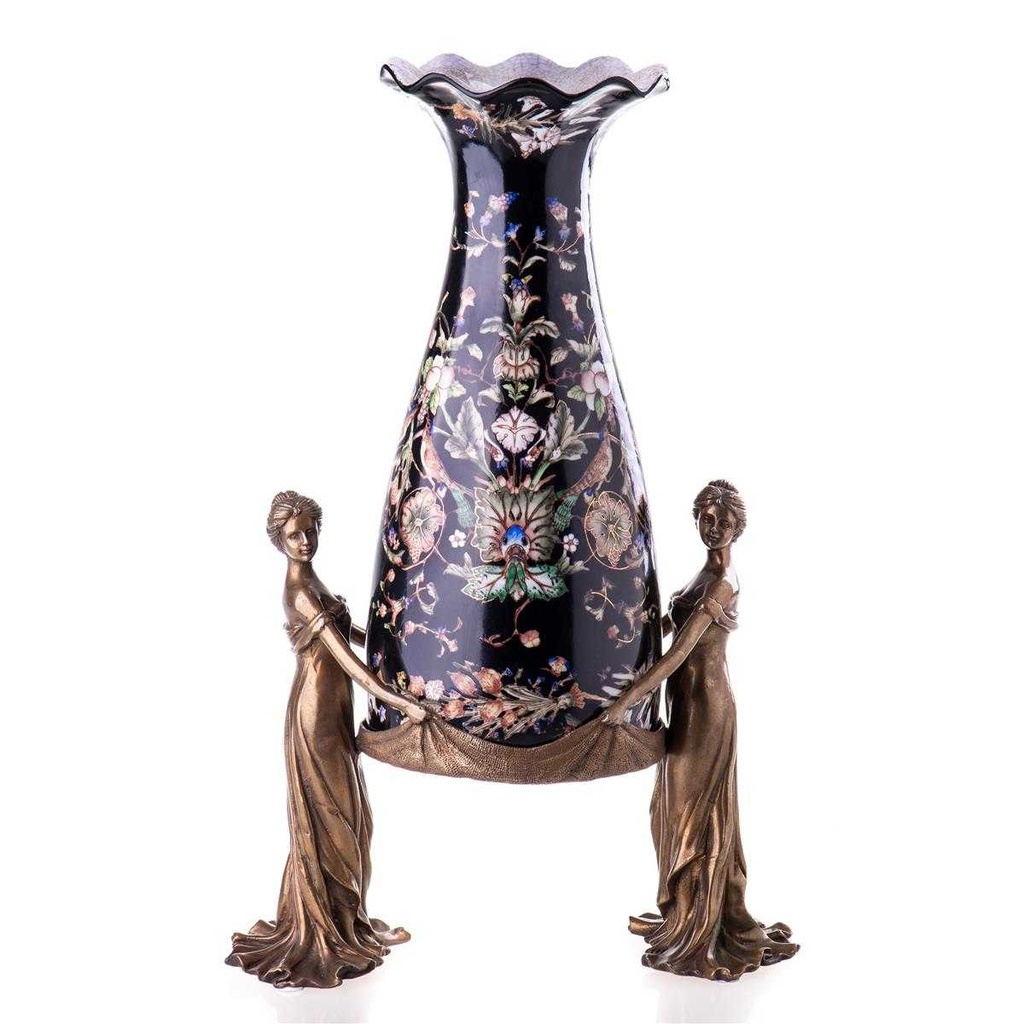 [LA-63245] Vase Porzellan/Messing #63245