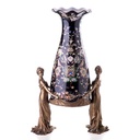 Vase Porzellan/Messing #63245