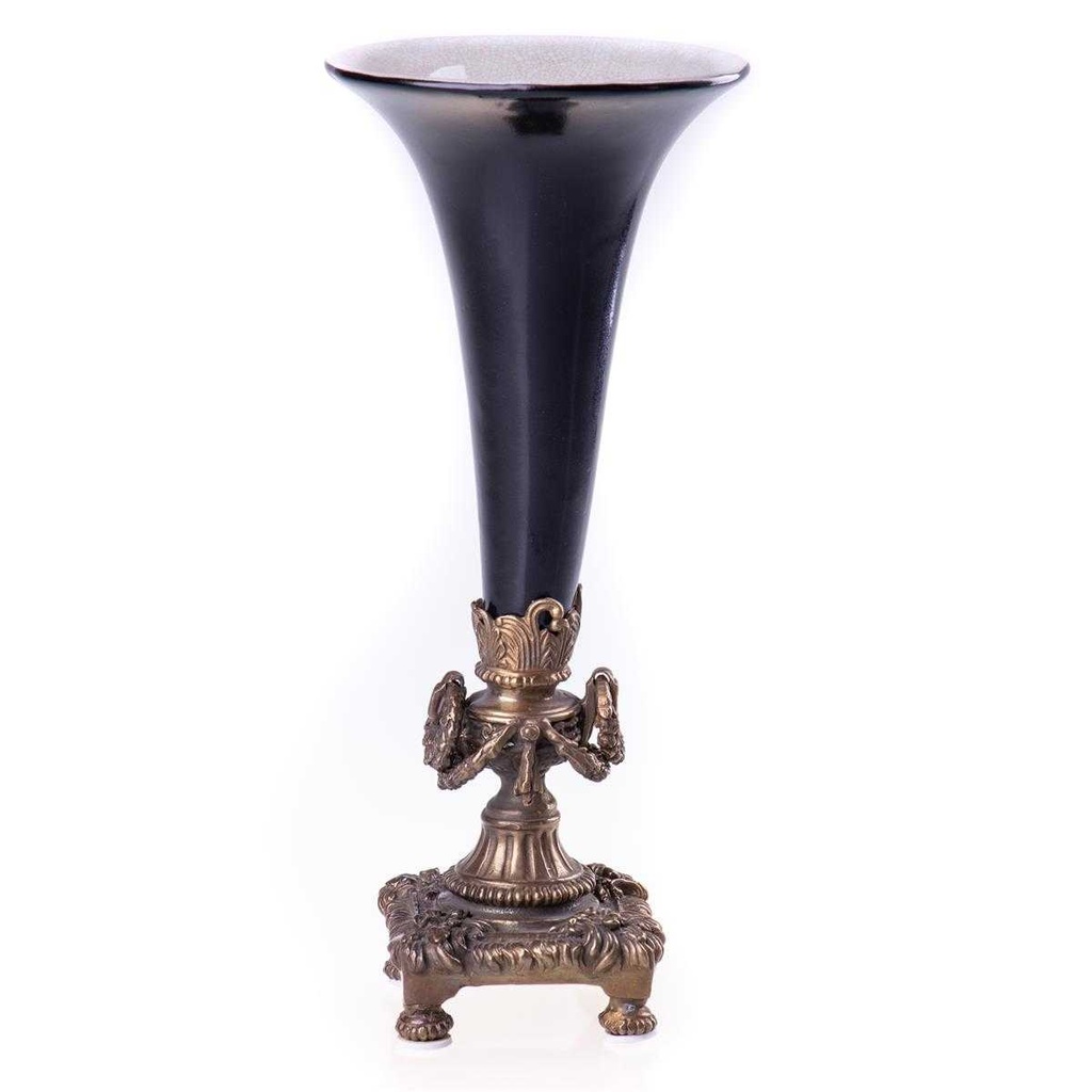 [LA-63253] Kerzenleuchter Kerzenständer Kerzenhalter Vase Porzellan/Messing #63253
