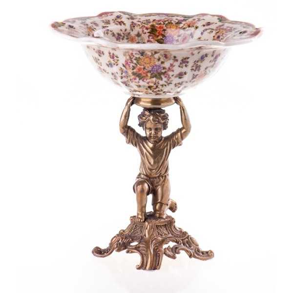 [LA-63338] Schale Porzellan/Messing #63338