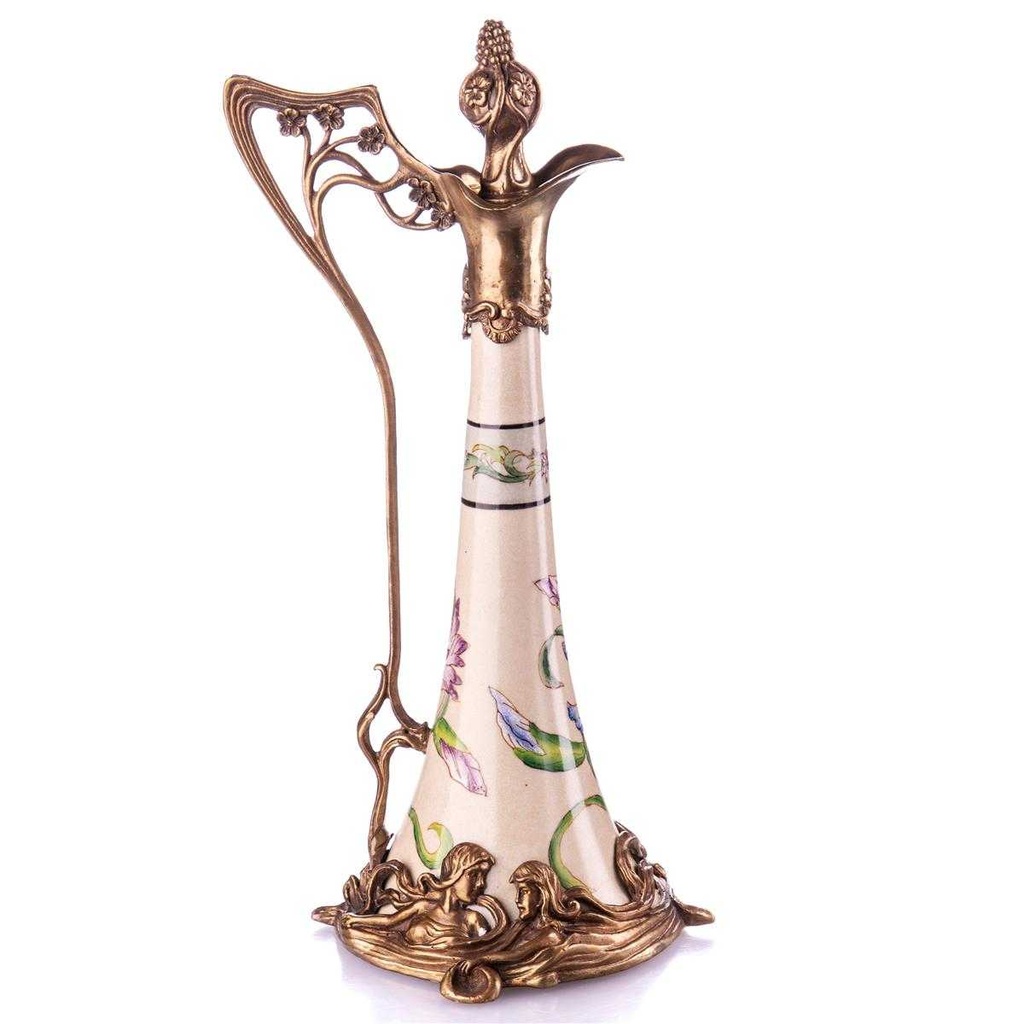 [LA-63352] Karaffe Porzellan/Messing