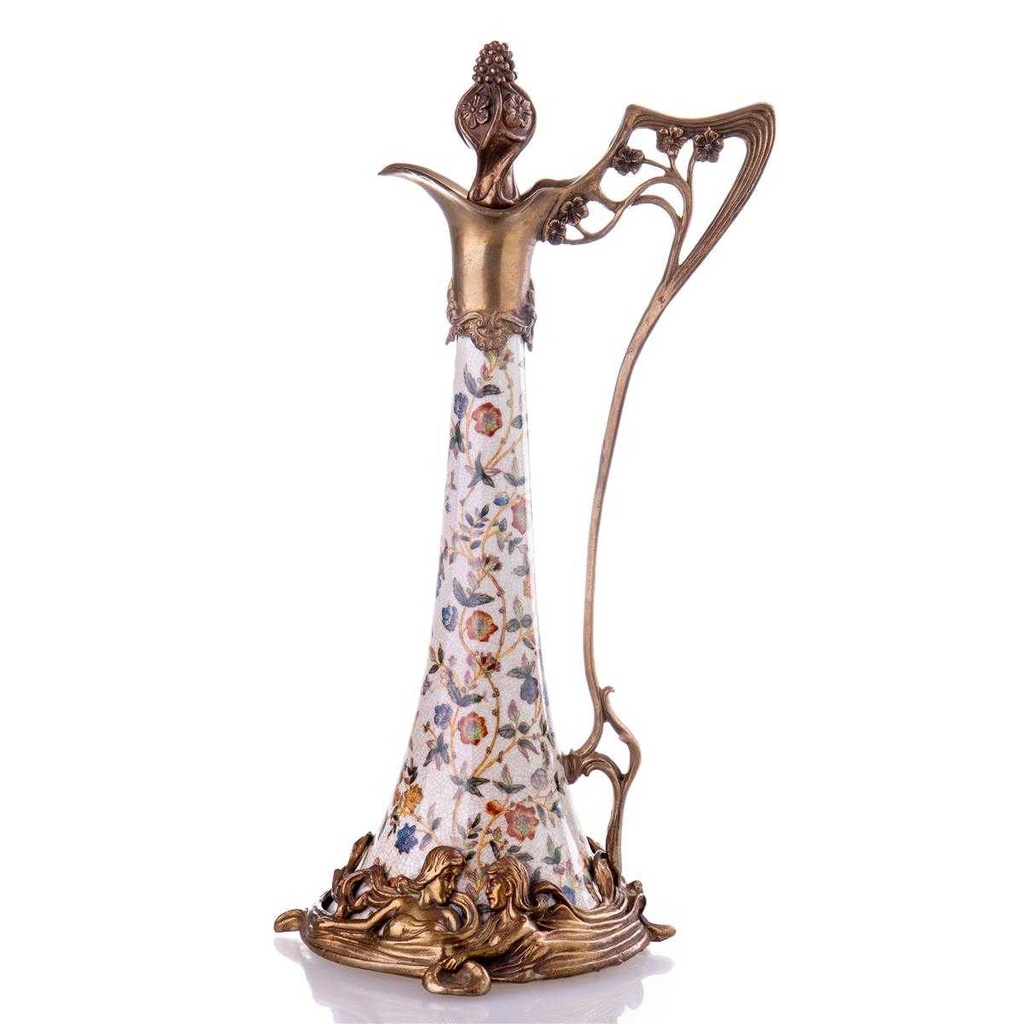 [LA-63353] Karaffe Porzellan/Messing #63353