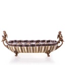 Porzellan/Messing Schale mit Engeln 20x53x17cm #63437
