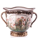 Porzellan/Messing Jugendstil Vase #63461
