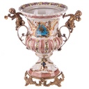 Porzellan/Messing Vase mit Engeln #63502