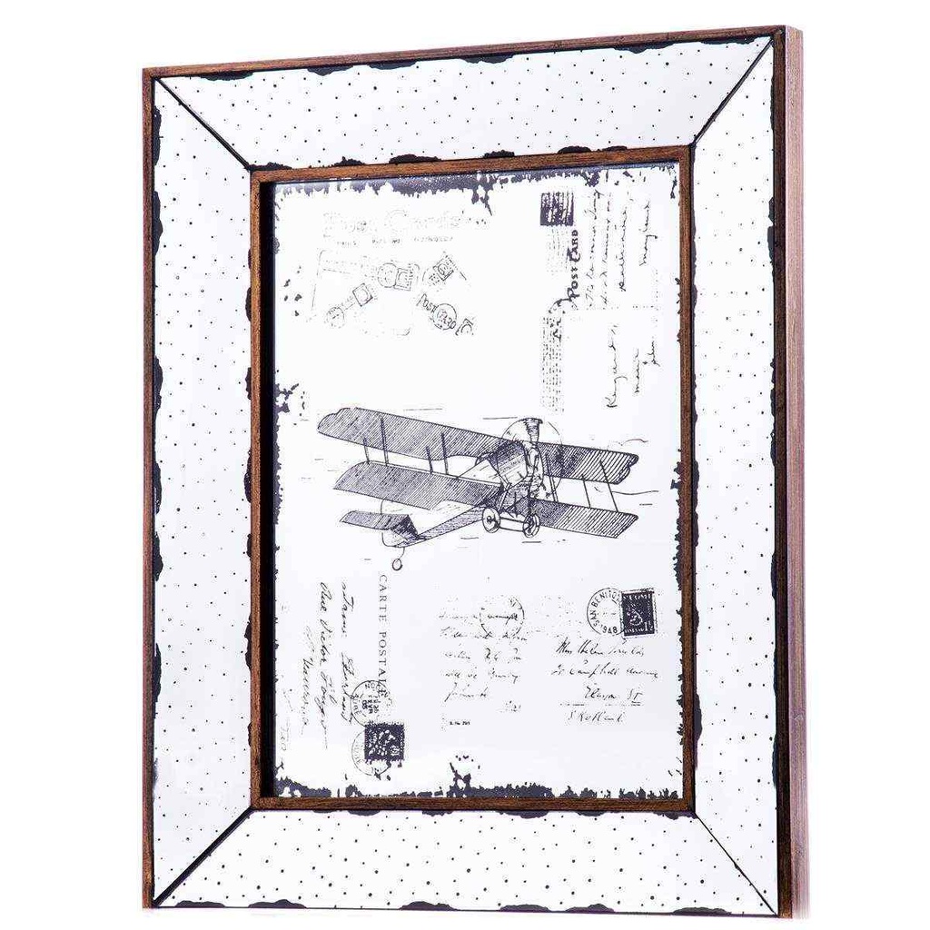 [LA-63554] Motiv-Spiegel Doppeldecker Flugzeug #63554
