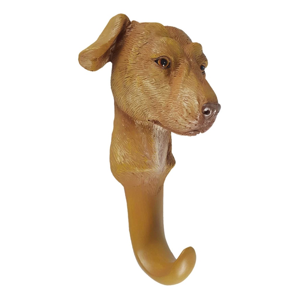 [LA-63700] Handtuchhalter Garderobenhaken Kleiderhaken Mantelhaken Kunststein Hund
