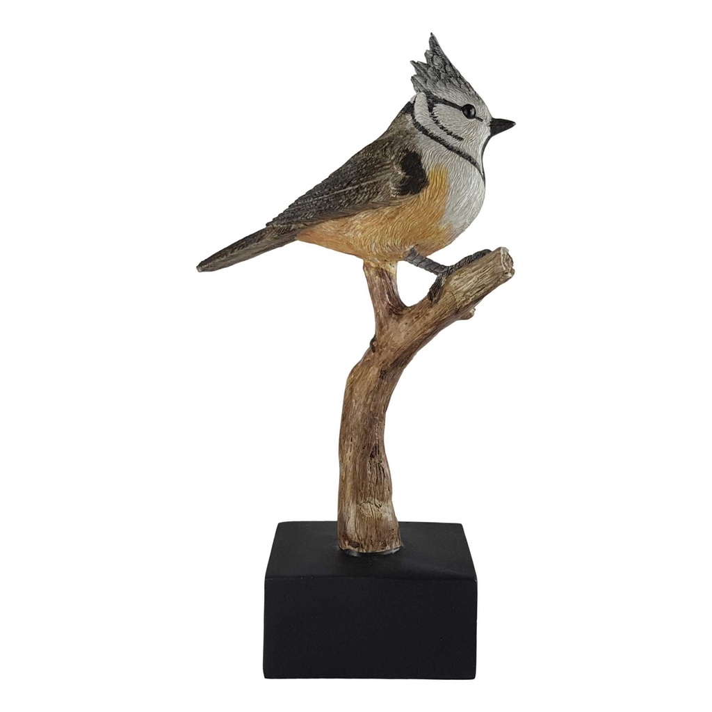 [LA-63811] Kunststein Figur Skulptur Vogel handbemalt #63811