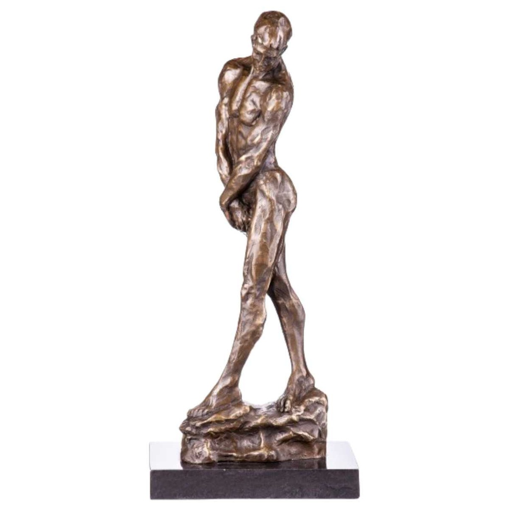 [LA-63946] Bronze Skulptur Figur Bronzeskulptur Bronzefigur Männlicher Akt nach Rodin