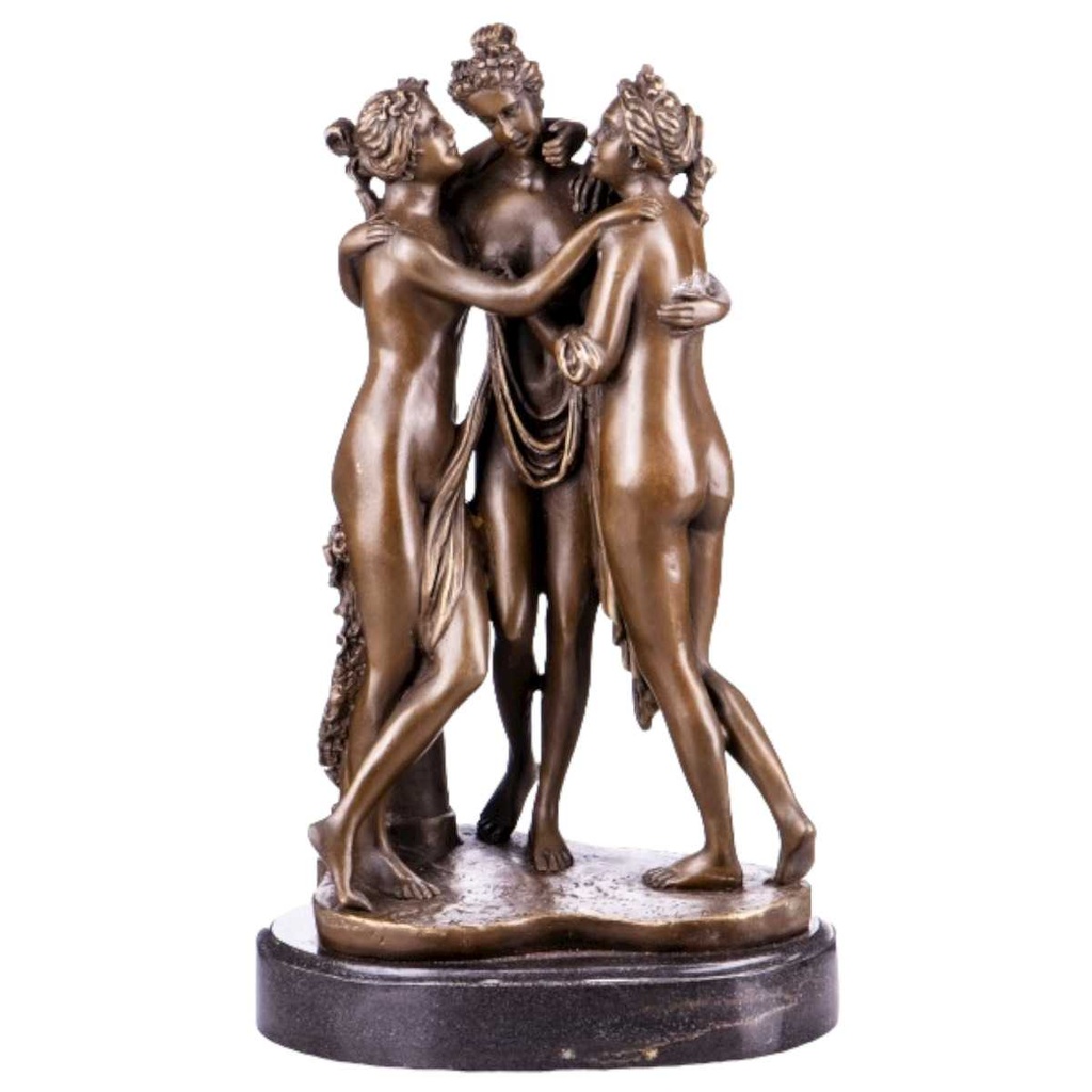 [LA-63950] Skulptur Figur Bronzeskulptur Bronzefigur Bronze Die 3 Grazien nach Canova