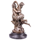 Skulptur Figur Bronzeskulptur Bronzefigur Bronze Satyr und Nymphe