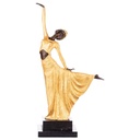 Bronze Skulptur Figur Bronzeskulptur Bronzefigur Golden Tänzerin nach D.H.Chiparus Art-Deco-Stil #63986