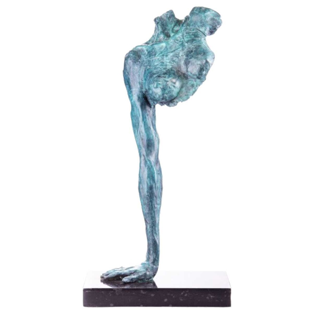 [LA-63994] Bronze grün patiniert Skulptur Figur Bronzeskulptur Bronzefigur Weiblicher Torso mit Grüner Patina Modern Abstrakt-Stil