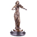 Bronze Skulptur Figur Bronzeskulptur Bronzefigur Geigenspieler Geigerin #64020
