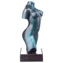 Bronze grün patiniert Skulptur Figur Bronzeskulptur Bronzefigur Nakter Weiblicher Torso mit Grüner Patina Modern Abstrakt-Stil