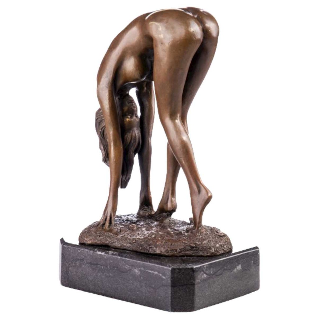 [LA-64037] Bronze Skulptur Figur Bronzeskulptur Bronzefigur Weiblicher Akt Erotik #64037