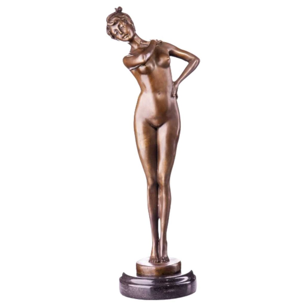 [LA-64039] Bronze Skulptur Figur Bronzeskulptur Bronzefigur Weiblicher Akt Erotik #64039