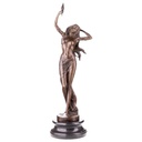 Bronze Skulptur Figur Bronzeskulptur Bronzefigur Weiblicher Akt mit Fackel