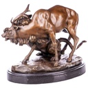 Bronze Skulptur Figur Bronzeskulptur Bronzefigur Löwe Erlegt Einen Hirsch