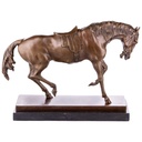 Bronze Skulptur Figur Bronzeskulptur Bronzefigur Pferd mit Sattel