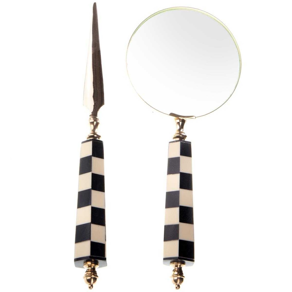 [LA-85070] Leselupe Handlupe Vergrößerungsglas & Brieföffner Set #85070