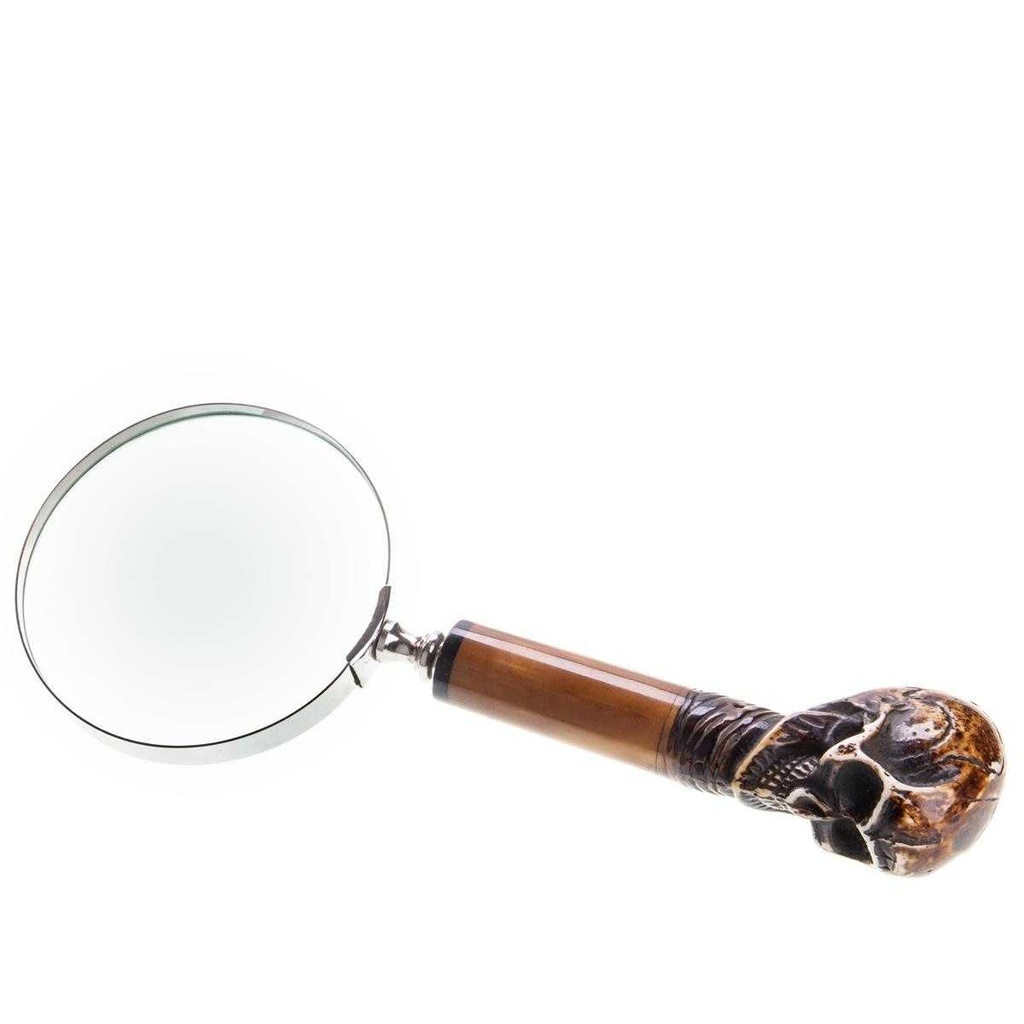 [LA-85082] Leselupe Handlupe Vergrößerungsglas Totenkopf