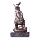 Skulptur Figur Bronzeskulptur Bronzefigur Osterhase mit Blumenkorb Ostern