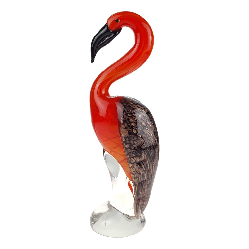 [LA-85115] Skulptur Figur Glas Kranich Murano-Stil