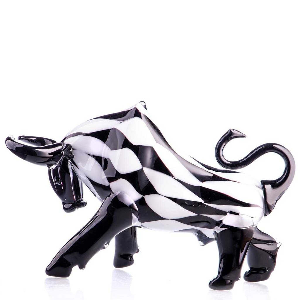 [LA-85121] Skulptur Figur Glas Stier Murano-Stil #85121