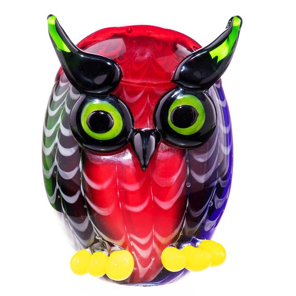 [LA-85124] Skulptur Figur Glas Eule Uhu Murano-Stil #85124