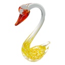 Skulptur Figur Schwan Mehrfarbig Glas Murano-Stil