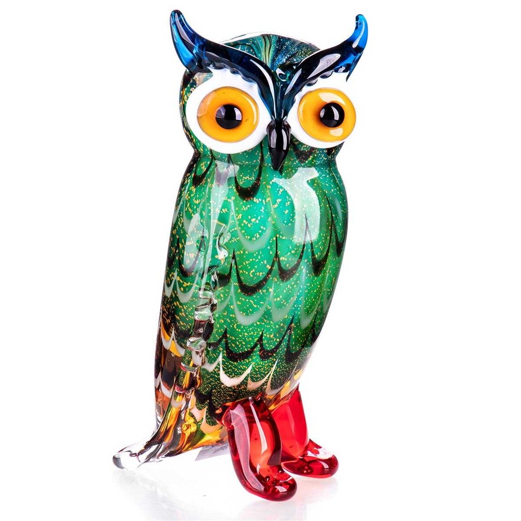 [LA-85127] Skulptur Figur Glas Eule Uhu Murano-Stil #85127