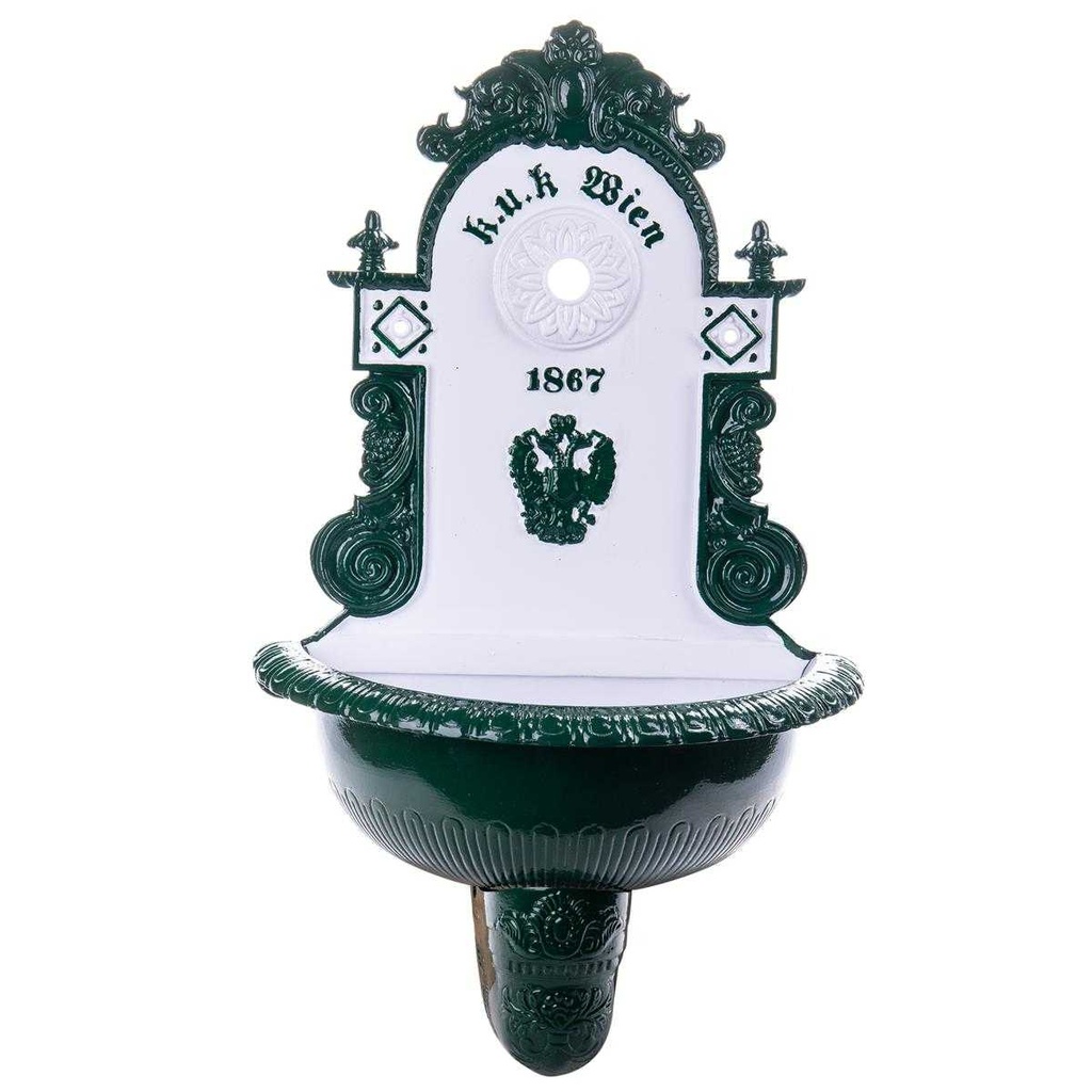 [LA-85227] Wandbrunnen Wassersäule Gartenbrunnen Zapfstelle Aluminium #85227