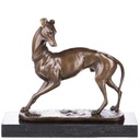 Skulptur Figur Bronzeskulptur Bronzefigur Jagdhund / Windhund