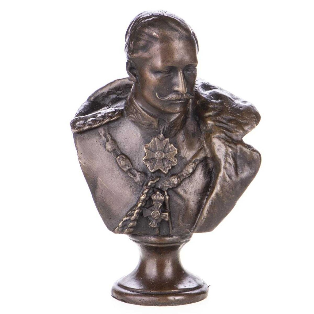 [LA-85289] Skulptur Figur Bronzeskulptur Bronzefigur Bronze Büste Kaiser Wilhelm II.