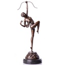 Skulptur Figur Bronzeskulptur Bronzefigur Diana mit Bogen