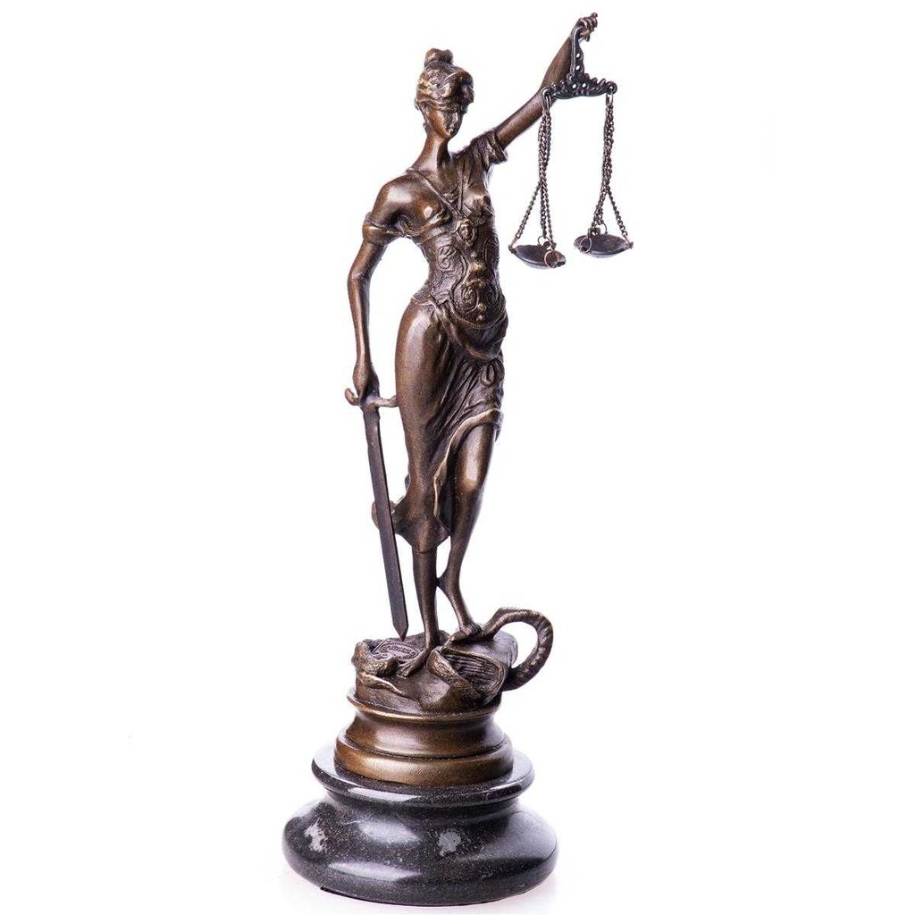 [LA-88069] Skulptur Figur Bronzeskulptur Bronzefigur Justitia