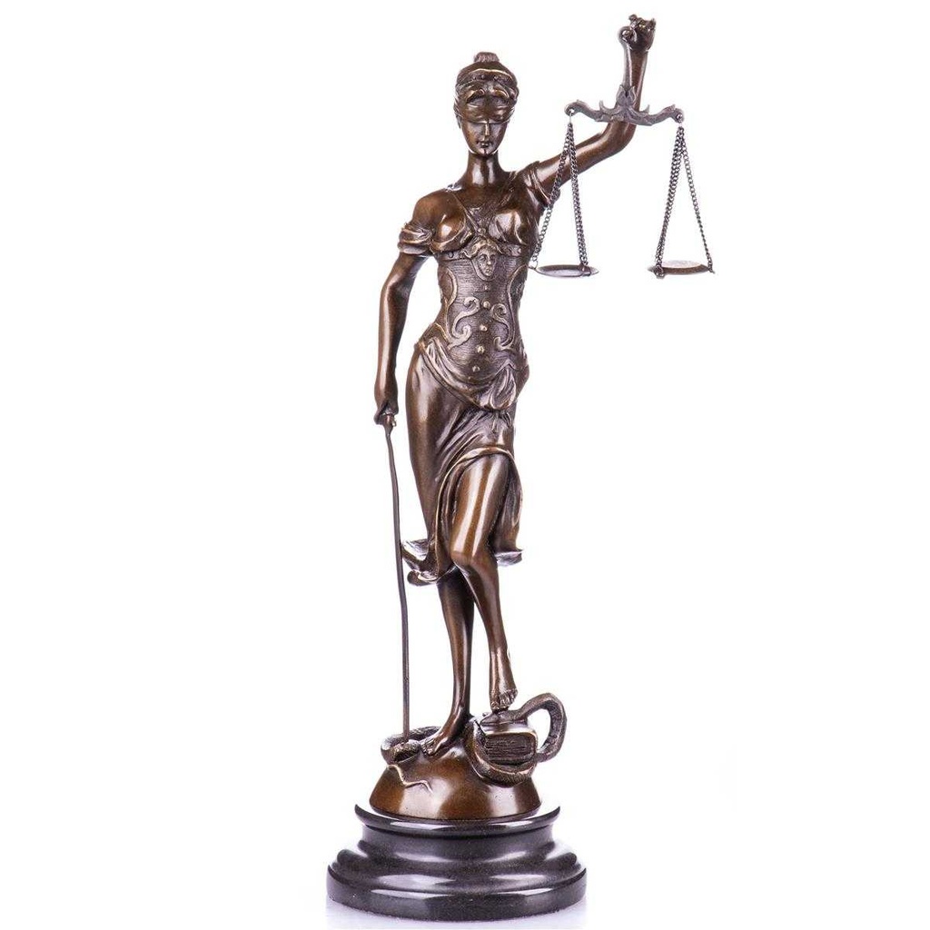 [LA-88078] Skulptur Figur Bronzeskulptur Bronzefigur Justitia #88078