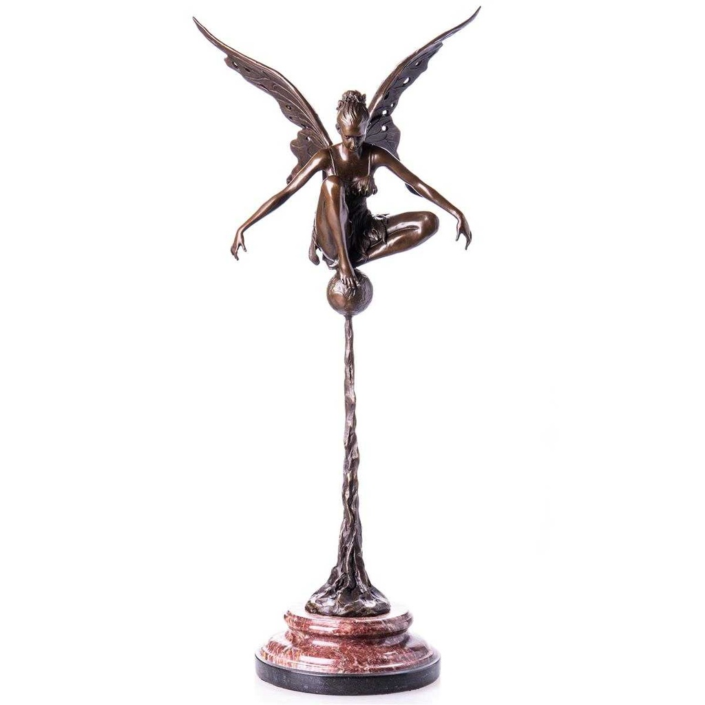 [LA-88095] Skulptur Figur Bronzeskulptur Bronzefigur Elfe